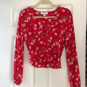 Intermix top. Red size 4
